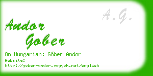 andor gober business card